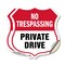 Signmission No Trespassing Shield Sign Private Drive, 6 inch X 6 inch, Vinyl Decal, 2PK SHI-D-2PACK-6-408 - alternate 1