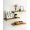 Homeroots Set Of Three Gold Glass Wall Mounted Floating Shelf 643668 - alternate 3