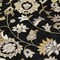 Homeroots 8' Black Beige And Ivory Round Floral Washable Indoor Outdoor Area Rug 597802 - alternate 6