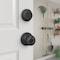 Schlage Matte Black Single Cylinder Deadbolt & Plymouth Keyed Entry Knob FB50NGPLY622 - alternate 3