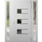 Vdomdoors Front Exterior Prehung Metal-Plastic Door, Manux 8933 White Silk, 2 Side Sidelite Transoms, Office MANUX8933EXD-WS-W16+36+16xH80-LH - alternate 1