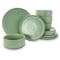 Gibson Home Stone Lava 12 Piece Dinnerware Set in Matte Mint, Service for 4 120945.12 - alternate 1