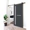 Sartodoors Sturdy Barn Door Frosted Glass 42x96 Solid Core Modern Interior VEREGIO7288BD-B-ANT-4296 - alternate 1
