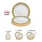 Smarty Had A Party 10.25" White with Black and Gold Royal Rim Plastic Dinner Plates (120 Plates), 120PK 970BG-CASE - alternate 6