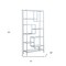 Homeroots 72" Silver And Clear Metal and Glass Nine Tier Etagere Bookcase 333392 - alternate 3