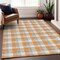 Homeroots 10' X 14' Orange Gray And Beige Plaid Washable Indoor Outdoor Area Rug 601421 - alternate 5
