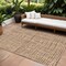 Homeroots 8' X 10' Orange Beige And Copper Striped Washable Indoor Outdoor Area Rug 583459 - alternate 5