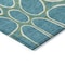Homeroots 5' X 8' Teal Blue Ivory And Green Abstract Washable Indoor Outdoor Area Rug 600571 - alternate 6