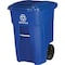 Toter 48 Gal. Recycling Trash Can with Lid 025548-D6BLU - alternate 3