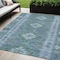 Homeroots 5' X 8' Blue Geometric Washable Indoor Outdoor Area Rug 607435 - alternate 1