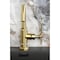 Kingston Brass One-Handle Single-Hole Bathroom Faucet with Deck Plate and Push Pop-Up Drain, Brushed Brass KSD2217KL - alternate 3