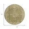Homeroots 8' Brown And Beige Round Abstract Washable Indoor Outdoor Area Rug 616600 - alternate 5