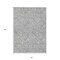 Homeroots 5' X 8' Gray And Ivory Floral Washable Indoor Outdoor Area Rug 594630 - alternate 7