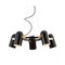 Jonathan Y Eugenio 24.5 in. Adjustable Metal LED Chandelier, Black/Brass Gold JYL6119A - alternate 1