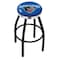 Holland Bar Stool Co 30" Blk Wrinkle Maine Swivel Bar Stool, Chrome Ring L8B2C30MaineU - alternate 1