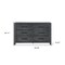 Homeroots 59" Dark Gray Wood Six Drawer Double Dresser 564672 - alternate 3