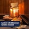 Kings County Candle Lamp Vintage Style Folding Brass Candle Lantern with Hanging Handle & 3 Beeswax Tapers GW83R02-01-14 - alternate 6