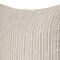 Homeroots 22" Beige And Black Striped Cotton Blend Throw Pillow Cover with Texture 608196 - alternate 3