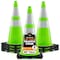 Xpose Safety Traffic Safety Cone, 28 in, Premium PVC, Dual 6 in & 4 in Reflective Collar, Lime Green, 8 pk LTC28-64-8-X - alternate 1