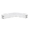 Homeroots White Italian Leather Modular L Shaped Eight Piece Corner Sectional With Console 534881 - alternate 11