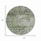 Homeroots 8' Olive Green And Ivory Round Argyle Washable Indoor Outdoor Area Rug 615808 - alternate 5