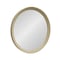 Homeroots 20" Cream Round Wood Framed Accent Mirror 485115 - alternate 1