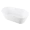 Kingston Brass 59" Acrylic Oval Double Ended Freestanding Tub with Drain, Glossy White VTOV593023 - alternate 1