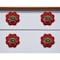 Homeroots Set of Six Red Floral Knob Ceramic Drawer Pull Knobs, 6PK 635767 - alternate 1