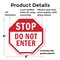 Signmission Stop Do Not Enter, 6 Inch X 6 Inch, Plastic Sign OC-P-6-47 - alternate 4