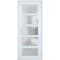 Vdomdoors Front Exterior Prehung FiberGlass Door Frosted Glass / Manux 8002 White Silk / Office Commercial an MANUX8002EXD-WS-W30 x H80-RH - alternate 3