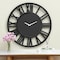 Homeroots 43" Black Mirrored Acrylic Silent Analog Circle Wall Clock 635645 - alternate 7
