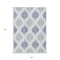 Homeroots 3' X 5' Sky Blue Ivory And Denim Blue Ikat Washable Indoor Outdoor Area Rug 589122 - alternate 6
