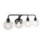 Jonathan Y Sandrine 36" 4-Light Iron/Seeded Glass Cottage Rustic LED Vanity Light, Oil Rubbed Bronze JYL7529A - alternate 11