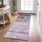 Homeroots 8' Purple Ombre Washable Indoor Outdoor Runner Rug 563665 - alternate 5