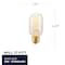 Bulbrite Incandescent 40-Watt Nostalgic Edison T14 Tubular Light Bulb, Vintage Spiral Filament, 4 PK 861380 - alternate 5