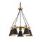 Jonathan Y Apollo 22" 5-Light Metal LED Pendant, Black/Brass Gold JYL6135A - alternate 1