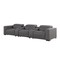 Homeroots 136" Dark Gray Top Grain Leather Reclining USB Sofa And Storage 720314 - alternate 6