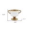 Homeroots 7" White And Gold Ceramic Amphora Urn 574379 - alternate 4