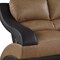 Homeroots 62in Brown and Black And Silver Faux Leather Loveseat 329532 - alternate 3