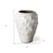 Homeroots 14" White Abstract Cylinder Ceramic Table Vase 397525 - alternate 3