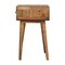 Homeroots 22" Brown Solid Wood One Drawer Nightstand 651586 - alternate 7