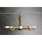 Kingston Brass Two-Handle Wall Mount Bridge Kitchen Faucet, Brushed Brass KS2447BPL - alternate 5