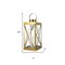 Homeroots Set of Three Clear And Gold Glass And Stainless Steel Floor Lantern Candle Holders, 3PK 719765 - alternate 4