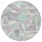 Homeroots 8' Lavender Mint Green And Ivory Round Geometric Washable Indoor Outdoor Area Rug 617940 - alternate 6