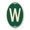 Signmission Letter W, 12 Inch X 18 Inch Architectural Oval, Heavy Gauge Aluminum A-OV-G-1218-22920 - alternate 1