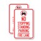 Signmission No Stopping Standing Fire Lane with Graphic, 18'' X 24'' 2 Signs, Heavy Gauge Aluminum, 2PK A-1824-2PACK-23573 - alternate 1