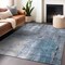 Homeroots 10' X 14' Blue Gray And Ivory Abstract Washable Indoor Outdoor Area Rug 603616 - alternate 7