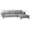 Baxton Studio Leni Modern Grey Twill Fabric Right Facing Sectional Sofa 248-13786-ZORO - alternate 5