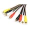 Deejay Led Single RCA to Four RCA output male to male in a pair TBH2RCAMTO8RCAM - alternate 2