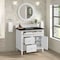 James Martin Vanities Lorelai 36" Single Vanity, Bright White, w/ 3 CM Phantome Eclos Top 424-V36-BW-3PHT - alternate 5